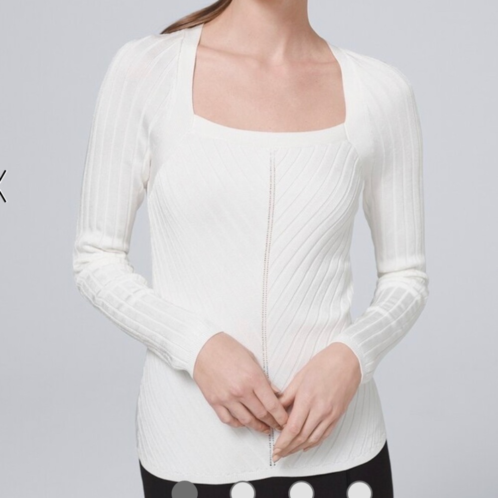 White Textured Sweater